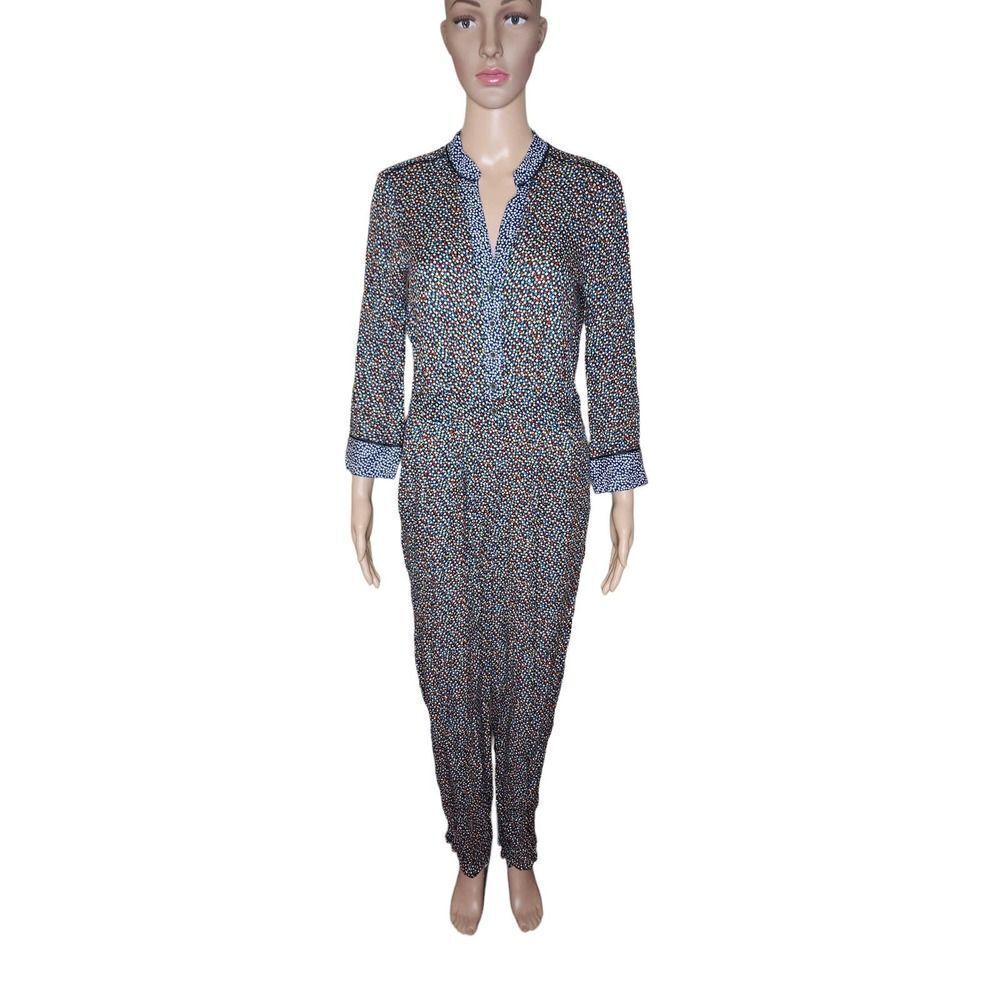 Anthropologie Ett Twa women's multicolored party print jumpsuit Sz 4P